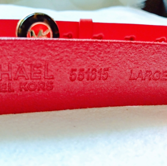 Michael Kors Belt in Red Leather *Large* w/GIFT - Picture 7 of 10